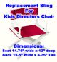 Gold Medal Kids Directors Chair Replacement Canvas Set with Optional Personalization