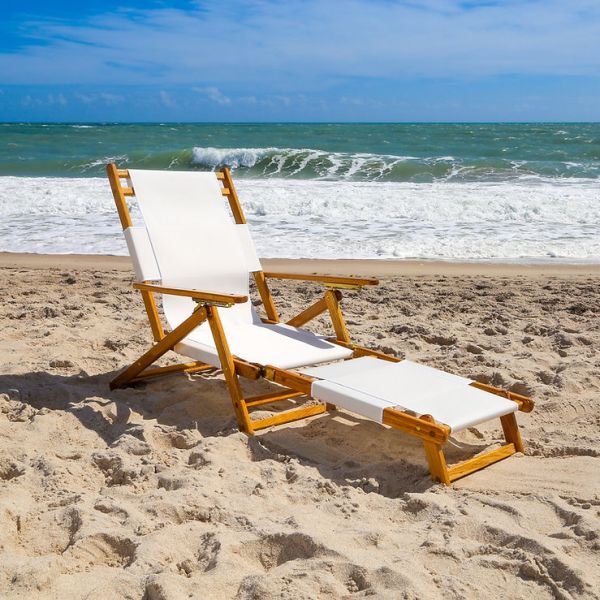 Beach lounge chair with arms sale